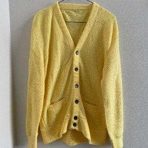 Vintage 60's men's yellow cardigan